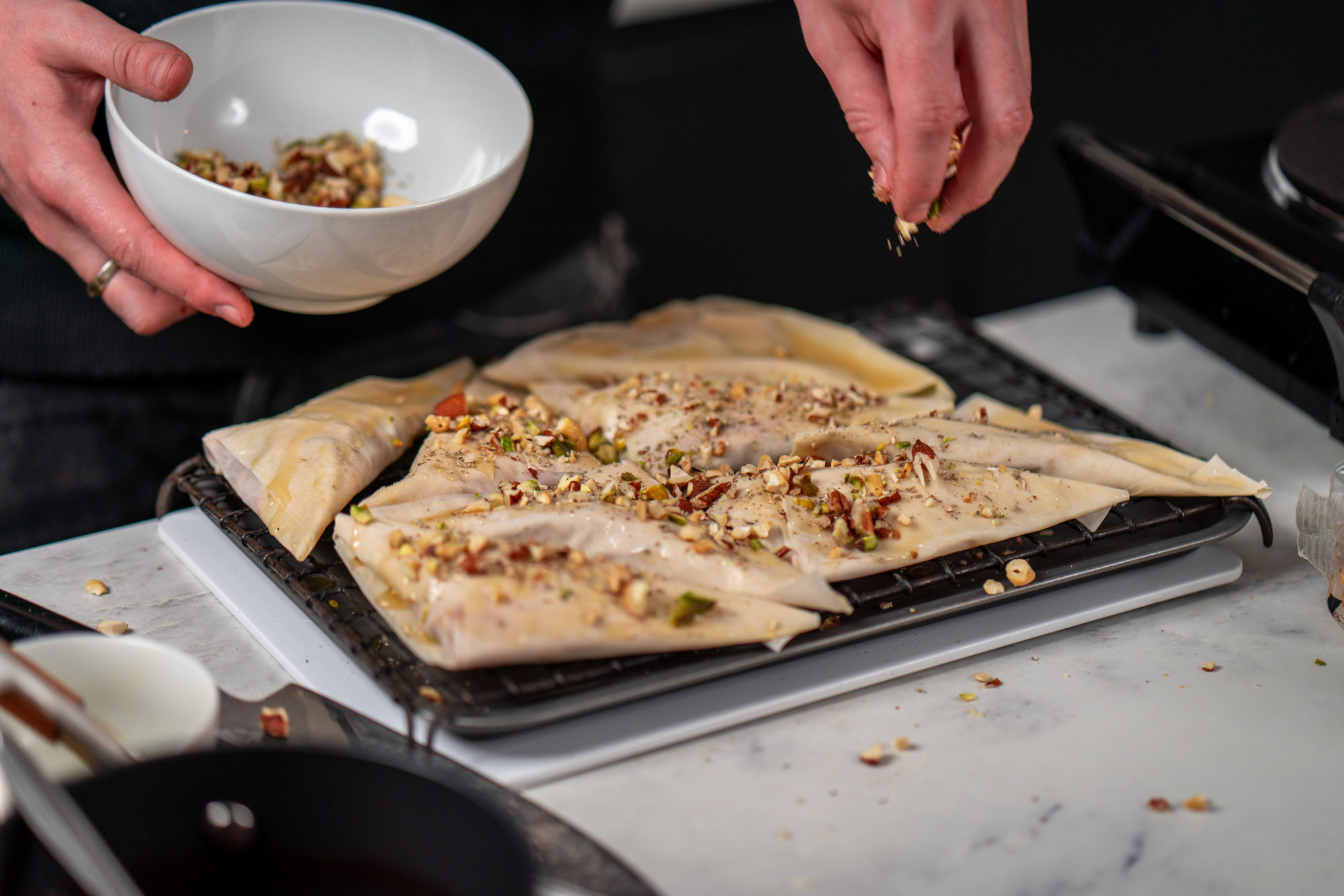 Easy Chicken Cranberry & Brie Parcels: nuts optional - but we love the texture!